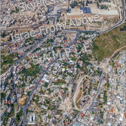 The City of David and Temple mount, Jerusalem from above