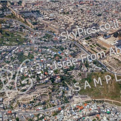 עיר דוד והעיר העתיקה, ירושלים בצילום אוויר