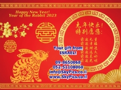 דוגמה מס' 2 - ברכה לראש השנה הסיני לשנת 2023 - "שנת הארנב"